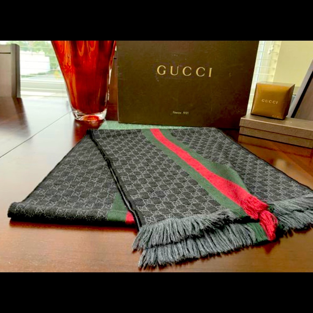 Gucci Silk Jacquard Scarf